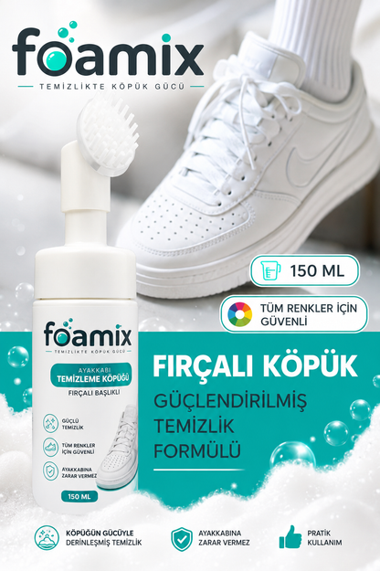 Foamix Fırçalı Ayakkabı Temizleme Köpüğü